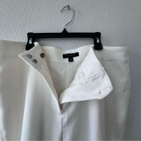 Talbots Women’s White Dress Pants Dressy High Waist Lined Trousers SZ 16P - Picture 5 of 12